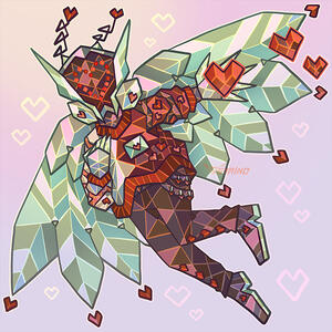 Mosaic-ish art of my beautiful can-do-no-wrong boy Romeo