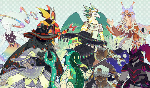 Swag examples of character designs (both my own OCs &amp; adopts)