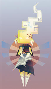 My magic jazz hands in Illustrator (feat. my OC Pyrite)