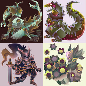 Lineless chibis as icons for my freaks _